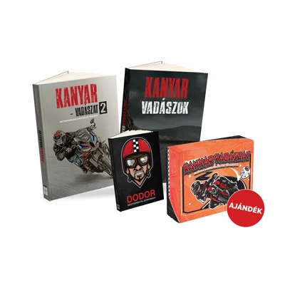KÖNYVCSOMAG - Kanyarvadászok + Kanyarvadászat 2. + ajándék társas