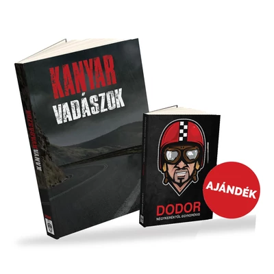 KÖNYVCSOMAG - KANYARVADÁSZOK + AJÁNDÉK 4 keréktől 1 kerékig